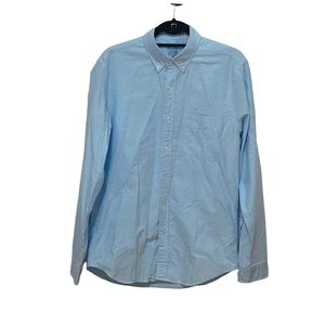 J Crew Light Blue Slim Cotton Oxford Light Weight Button Down Shirt Medium